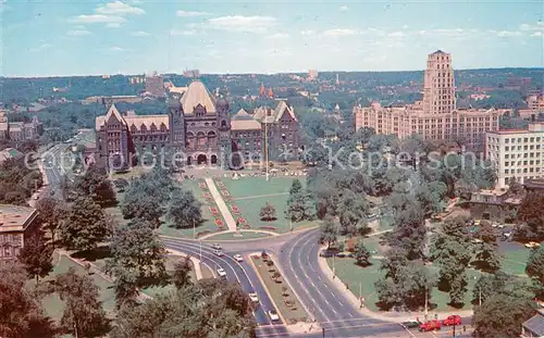 AK / Ansichtskarte Toronto_Canada The Provincial Parliament Buildings and Queens Park Air view Toronto Canada