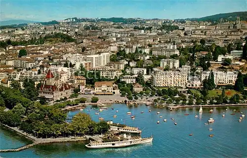 AK / Ansichtskarte Lausanne_Ouchy Vue generale aerienne Lausanne Ouchy