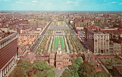 AK / Ansichtskarte Philadelphia_Pennsylvania Independence Mall with Independence Hall in the foreground Philadelphia_Pennsylvania