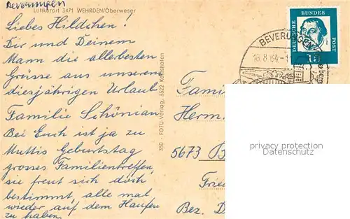 AK / Ansichtskarte Wehrden Panorama Blick ueber die Weser Dampfer Wehrden