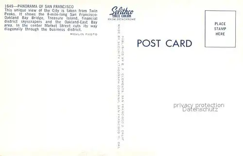 AK / Ansichtskarte San_Francisco_California Air view with Oakland Bay Bridge 