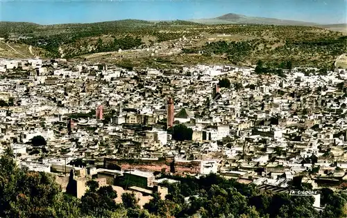 AK / Ansichtskarte Fes_Fez_Maroc Panorama sur la ville ancienne 