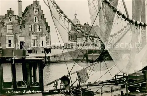 AK / Ansichtskarte Harlingen_Friesland Zuiderhaven met oude gevels Harlingen_Friesland