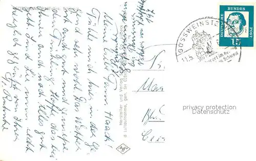 AK / Ansichtskarte Goessweinstein Fliegeraufnahme Goessweinstein