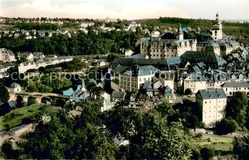 AK / Ansichtskarte Weilburg Schloss Terrassen Mosers Bier und Weinstuben Fliegeraufnahme Weilburg
