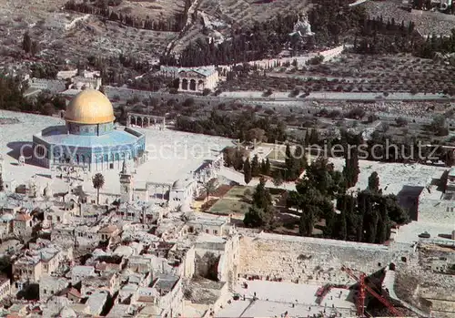 AK / Ansichtskarte Jerusalem_Yerushalayim Kuppel des Felsendoms Fliegeraufnahme Jerusalem_Yerushalayim