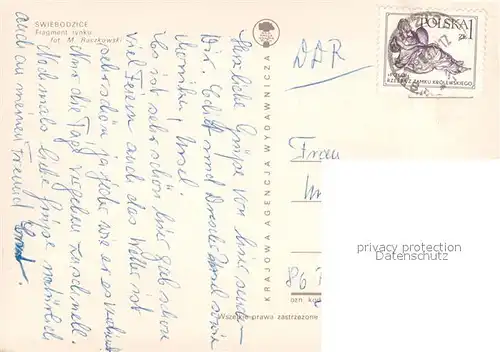 AK / Ansichtskarte Swiebodzin Fragment rynku Swiebodzin