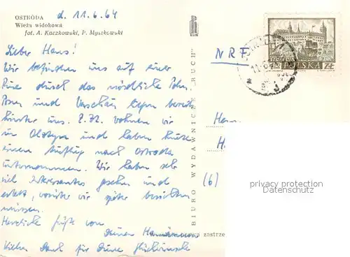 AK / Ansichtskarte Ostroda Wieza widokowa Ostroda