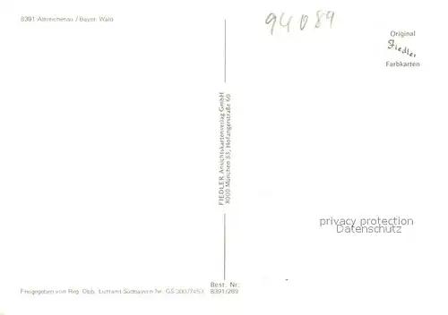 AK / Ansichtskarte Altreichenau Fliegeraufnahme Altreichenau