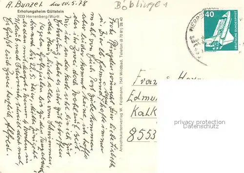 AK / Ansichtskarte Herrenberg_Wuerttemberg Erholungsheim Gueltstein Teilansichten Schwanenteich Minigolf Kegelbahn Park Hallenbad Herrenberg Wuerttemberg