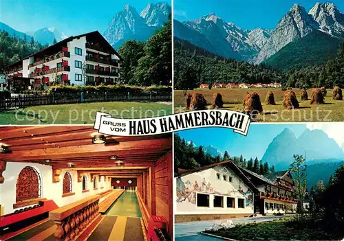 AK / Ansichtskarte Grainau Haus Hammersbach Ferienhotel Panorama Kegelbahnen Grainau