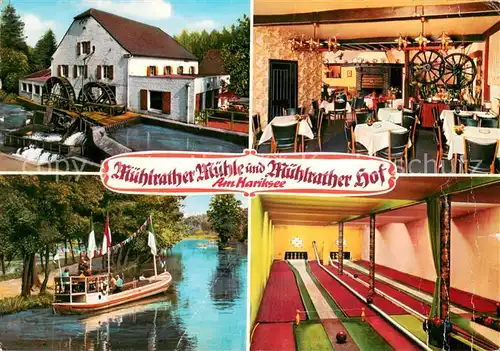 AK / Ansichtskarte Amern Muehlrather Muehle und Muehlrater Hof am Hariksee Gaststube Kegelbahnen Amern