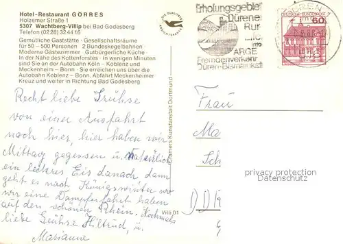 AK / Ansichtskarte Villip Hotel Restaurant Goerres Gastraeume Kegelbahnen Villip