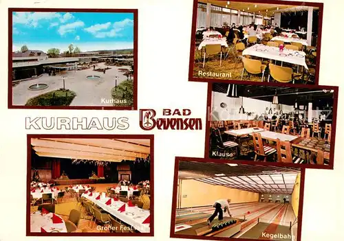 AK / Ansichtskarte Bad_Bevensen Kurhaus Restaurant Grosser Festsaal Klause Kegelbahnen Bad_Bevensen