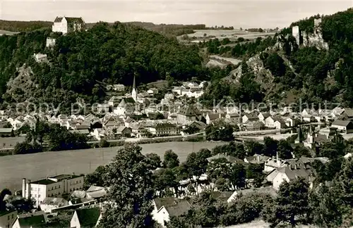 AK / Ansichtskarte Riedenburg_Altmuehltal Panorama Blick auf den Ort mit Schloss Riedenburg Altmuehltal