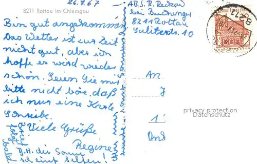 AK / Ansichtskarte Rottau_Chiemgau Fliegeraufnahme Rottau Chiemgau