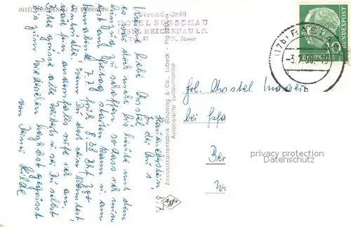 AK / Ansichtskarte Insel_Reichenau Fliegeraufnahme Insel Reichenau