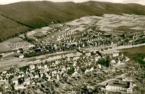 AK / Ansichtskarte Bodenwerder Jod Solbad an der Weser Fliegeraufnahme Bodenwerder