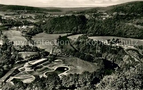 AK / Ansichtskarte Heimbach_Eifel Panorama Luftkurort Blick auf Schwimmbad und Rur Heimbach Eifel