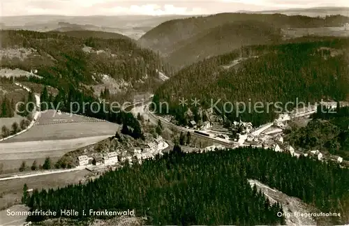 AK / Ansichtskarte Hoelle_Bad_Steben Sommerfrische Frankenwald Original Fliegeraufnahme Hoelle_Bad_Steben