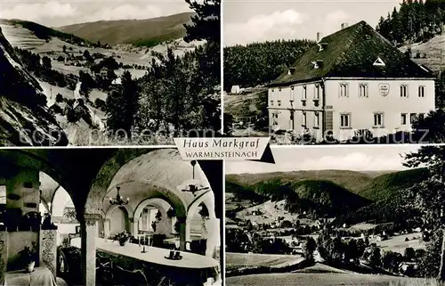 AK / Ansichtskarte Warmensteinach Pension Haus Markgraf Panorama Landschaft Warmensteinach