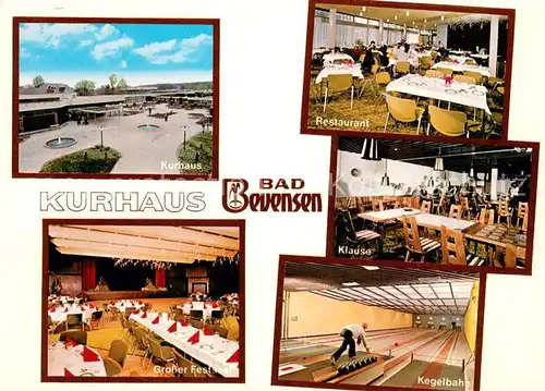 AK / Ansichtskarte Bad_Bevensen Kurhaus Restaurant Grosser Festsaal Kegelbahnen Bad_Bevensen