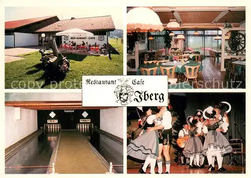 AK / Ansichtskarte Maierhoefen_Allgaeu Restaurant Cafe Iberg Gaststube Kegelbahn Folklore Maierhoefen Allgaeu