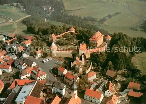 AK / Ansichtskarte Hohenberg_Eger Fliegeraufnahme mit Burg Hohenberg Hohenberg Eger