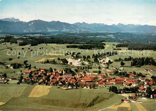 AK / Ansichtskarte Huglfing Fliegeraufnahme mit Zugspitze Huglfing