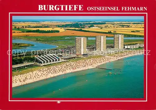 AK / Ansichtskarte Burg_Fehmarn Burgtiefe Fliegeraufnahme Burg Fehmarn
