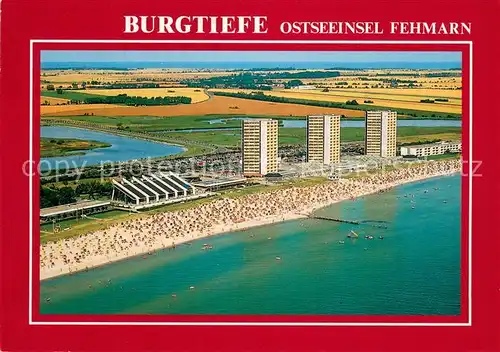 AK / Ansichtskarte Burg_Fehmarn Burgtiefe Fliegeraufnahme Burg Fehmarn