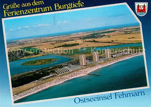 AK / Ansichtskarte Burg_Fehmarn Ferienzentrum Burgtiefe Fliegeraufnahme Burg Fehmarn