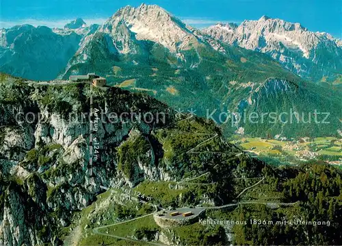 AK / Ansichtskarte Kehlsteinhaus Fliegeraufnahme mit Watzmann und Hochkalter Kehlsteinhaus
