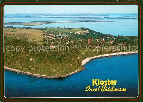 AK / Ansichtskarte Insel_Hiddensee Kloster Fliegeraufnahme Insel Hiddensee
