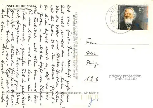 AK / Ansichtskarte Insel_Hiddensee Kloster Fliegeraufnahme Insel Hiddensee