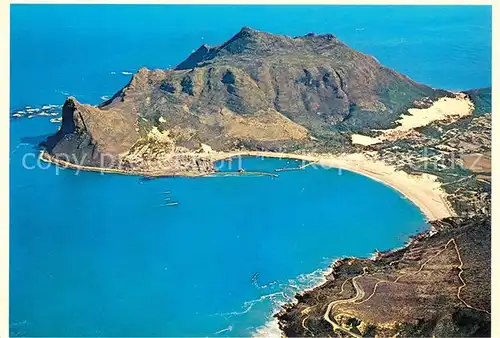 AK / Ansichtskarte Cape_Agulhas Aerial view of Hout Bay with the Sentinel Peak guarding the entrance to the harbour Cape Agulhas