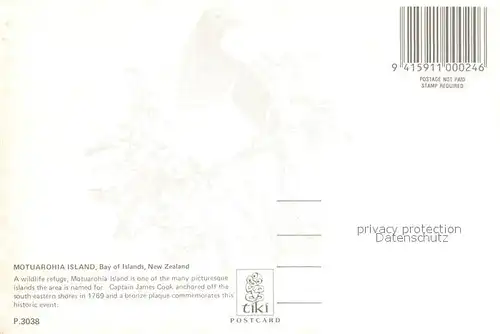 AK / Ansichtskarte New_Zealand Moturohia Island Bay of Islands Fliegeraufnahme New_Zealand