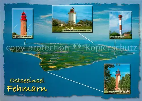 AK / Ansichtskarte Fehmarn Ostseeinsel Leuchttuerme Fliegeraufnahme Fehmarn