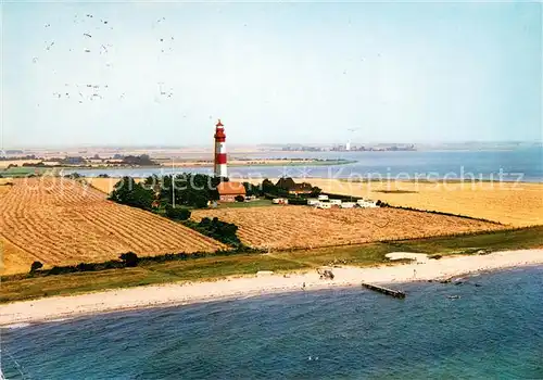 AK / Ansichtskarte Fluegge_Fehmarn Leuchtturm Ostseeinsel Fliegeraufnahme Fluegge Fehmarn