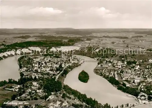 AK / Ansichtskarte Wasserburg_Inn Fliegeraufnahme Wasserburg Inn