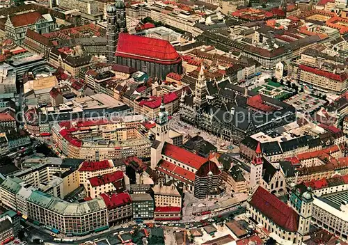 AK / Ansichtskarte Muenchen Stadtzentrum Fliegeraufnahme Muenchen