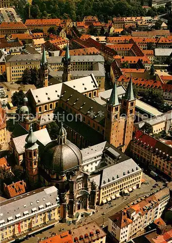 AK / Ansichtskarte Wuerzburg Neumuenster und St. Kiliansdom Fliegeraufnahme Wuerzburg