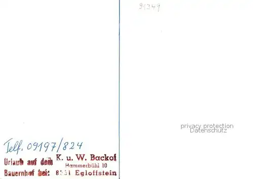 AK / Ansichtskarte Egloffstein Urlaub auf dem Bauernhof Fliegeraufnahme Egloffstein