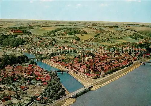 AK / Ansichtskarte Vilshofen_Donau Fliegeraufnahme Vilshofen Donau