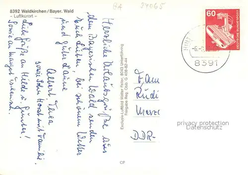 AK / Ansichtskarte Waldkirchen_Niederbayern Luftkurort Fliegeraufnahme Waldkirchen Niederbayern