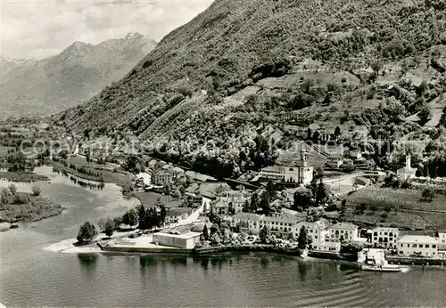 AK / Ansichtskarte Magadino_Lago_Maggiore Fliegeraufnahme 