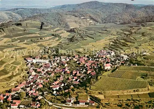AK / Ansichtskarte Kiechlinsbergen Fliegeraufnahme mit Kaiserstuhl Kiechlinsbergen