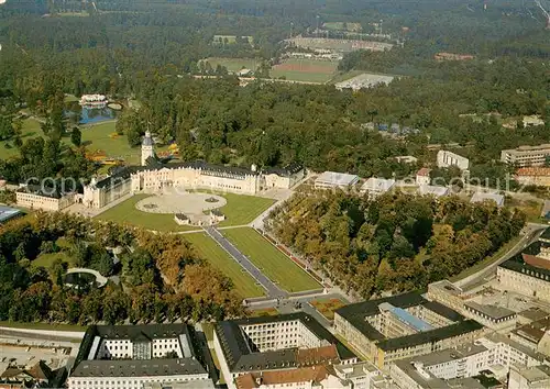 AK / Ansichtskarte Karlsruhe_Baden Schloss Fliegeraufnahme Karlsruhe_Baden
