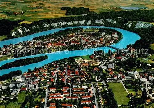 AK / Ansichtskarte Wasserburg_Inn Fliegeraufnahme Wasserburg Inn