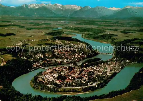AK / Ansichtskarte Wasserburg_Inn Fliegeraufnahme Wasserburg Inn